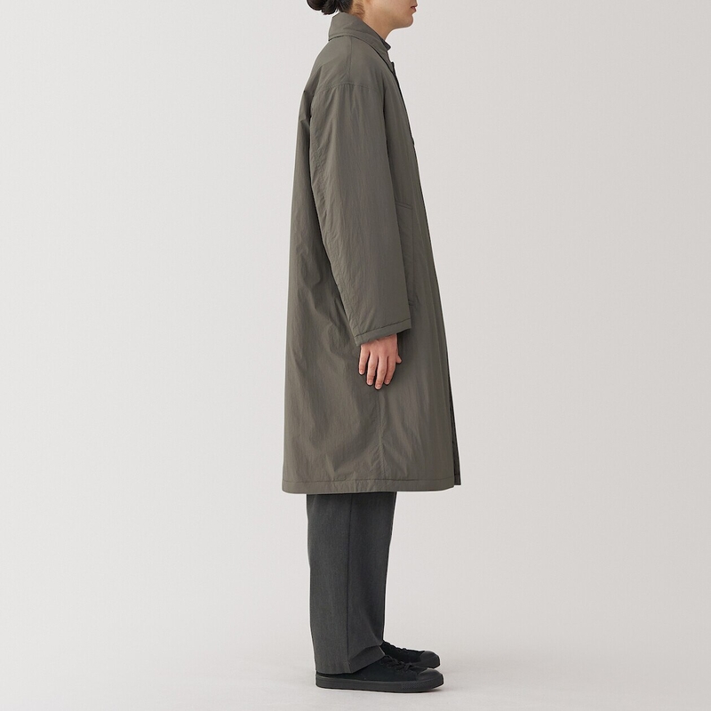 Shop Washable Padded Stand Fall Collar Coat online Muji KSA