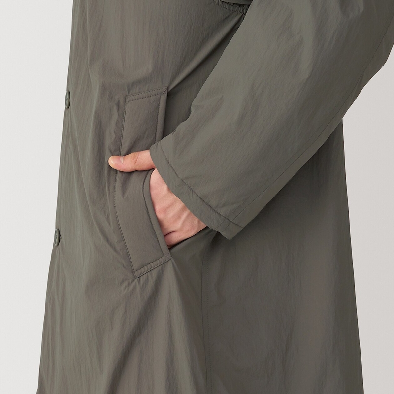 Shop Washable Padded Stand Fall Collar Coat online Muji KSA